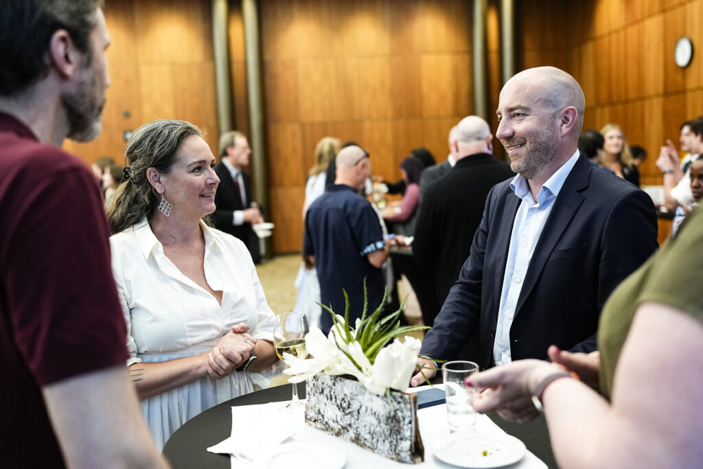 Dan Arnold, Program Director Jennifer Robson and Program Fellow Dennis Matthews