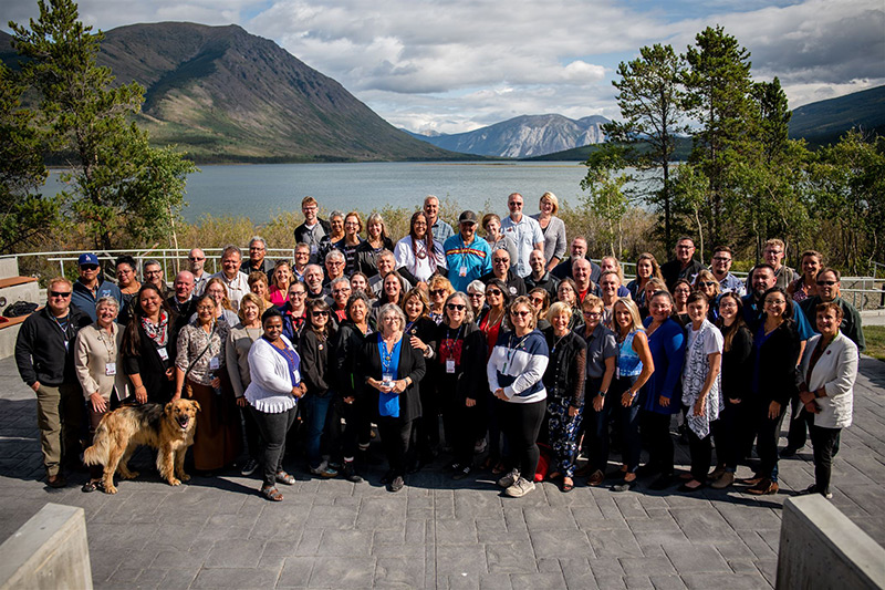 Pictured are participants of Perspectives on Reconciliation: A Summer Institute in Yukon, including Benoit-Antoine Bacon and Benny Michaud from Carleton.