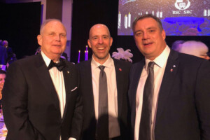 P15 Blog 14 – Intelligent, informed debate (Post Thumbnail): Carleton University President Benoit-Antoine Bacon (middle) with Norman Hillmer and Tim Cook.