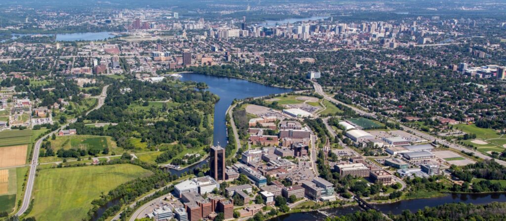 Aerial view of Carleton campus