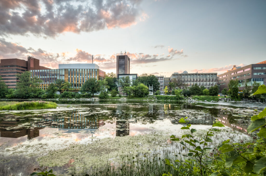 Carleton campus overseeing Rideau river