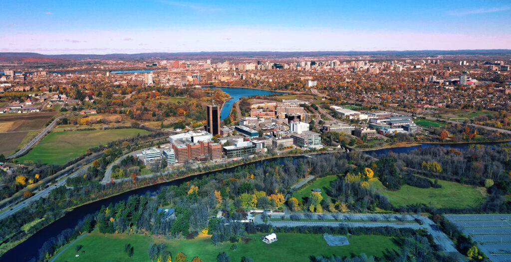 Aerial view of Carleton campus