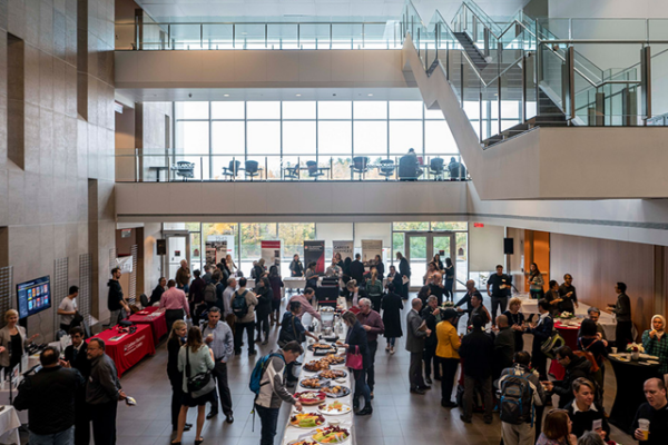 Carleton faculty, staff and students gather at the Experiential Learning Symposium