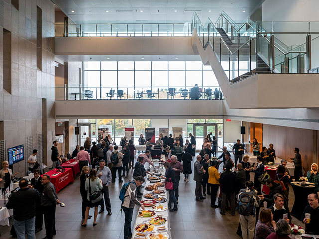 Carleton faculty, staff and students gather at the Experiential Learning Symposium