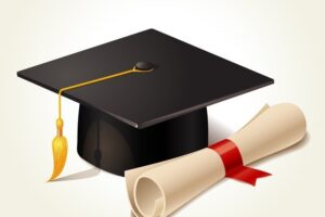 Image of graduation cap and scroll