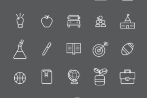 a pictogram with images of different major subjects