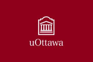 Image of uOttawa Logo on rerd background