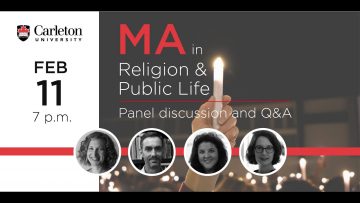 Thumbnail for: Carleton’s MA Religion and Public Life Panel Discussion