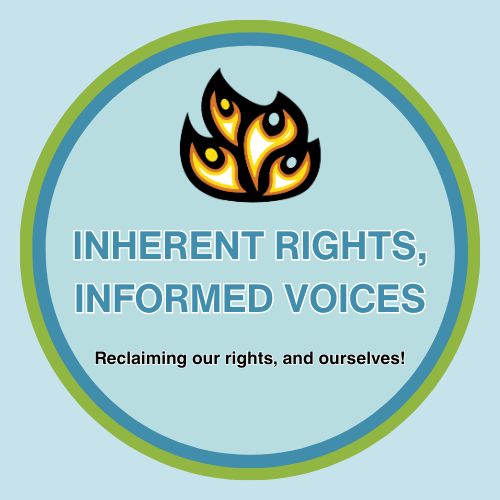 Inherent Rights, Informed Voices - reclaiming our rights and ourselves logo