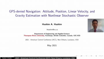 Thumbnail for: Hashim – GPS-denied navigation (Stochastic observer) in 2021 IEEE ACC