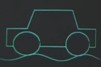 A video showing a car with a soft suspension