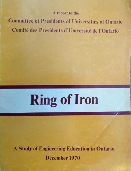 A picture of a report to the committee of Presidents of Universities of Ontario in 1970