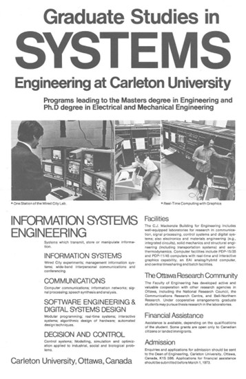 Picture showing a news paper about Graduate Studies in SYSTEMS