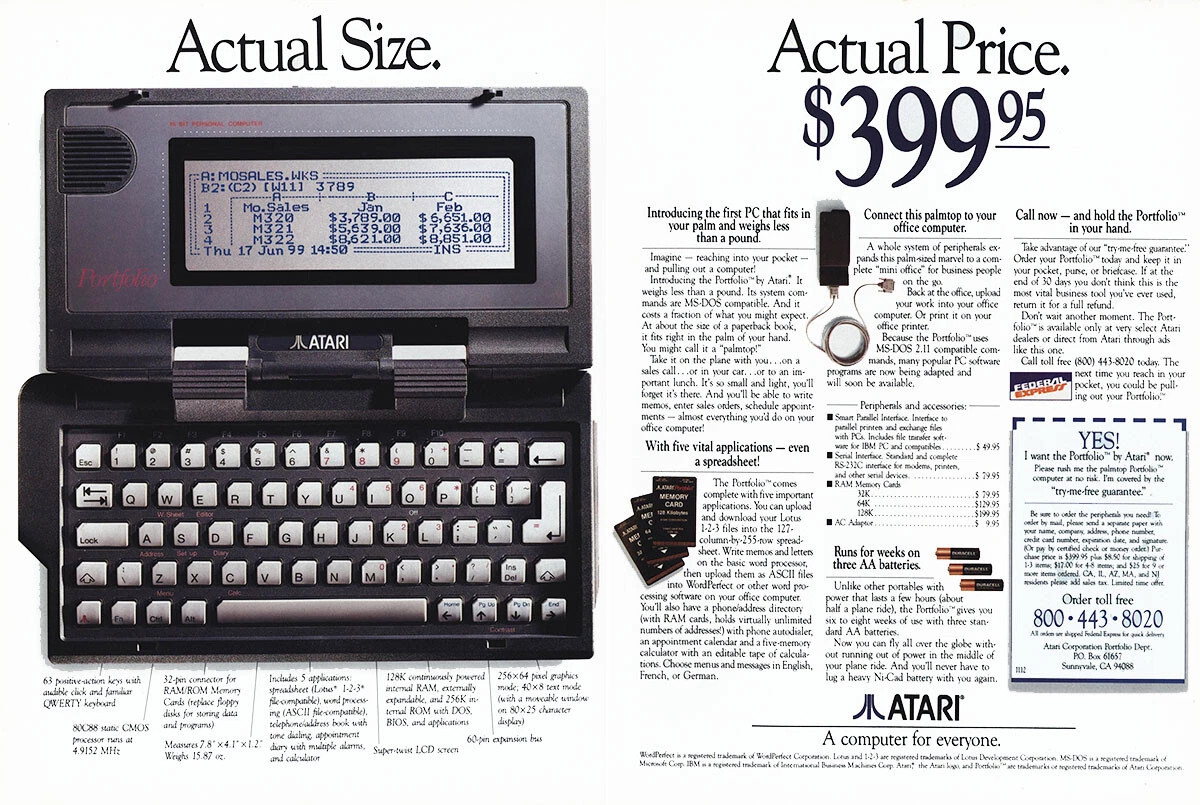 1989 print ad campaign featured "Actual Size Actual Price" tagline