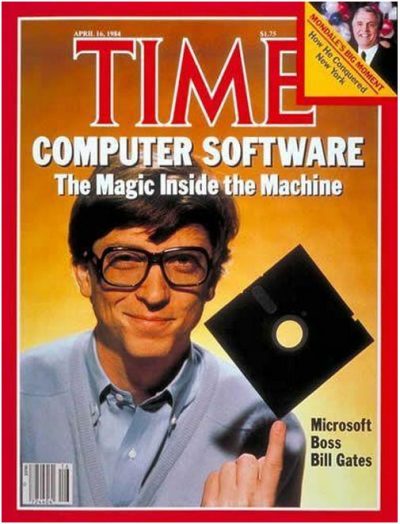 Bill Gates with floppy
