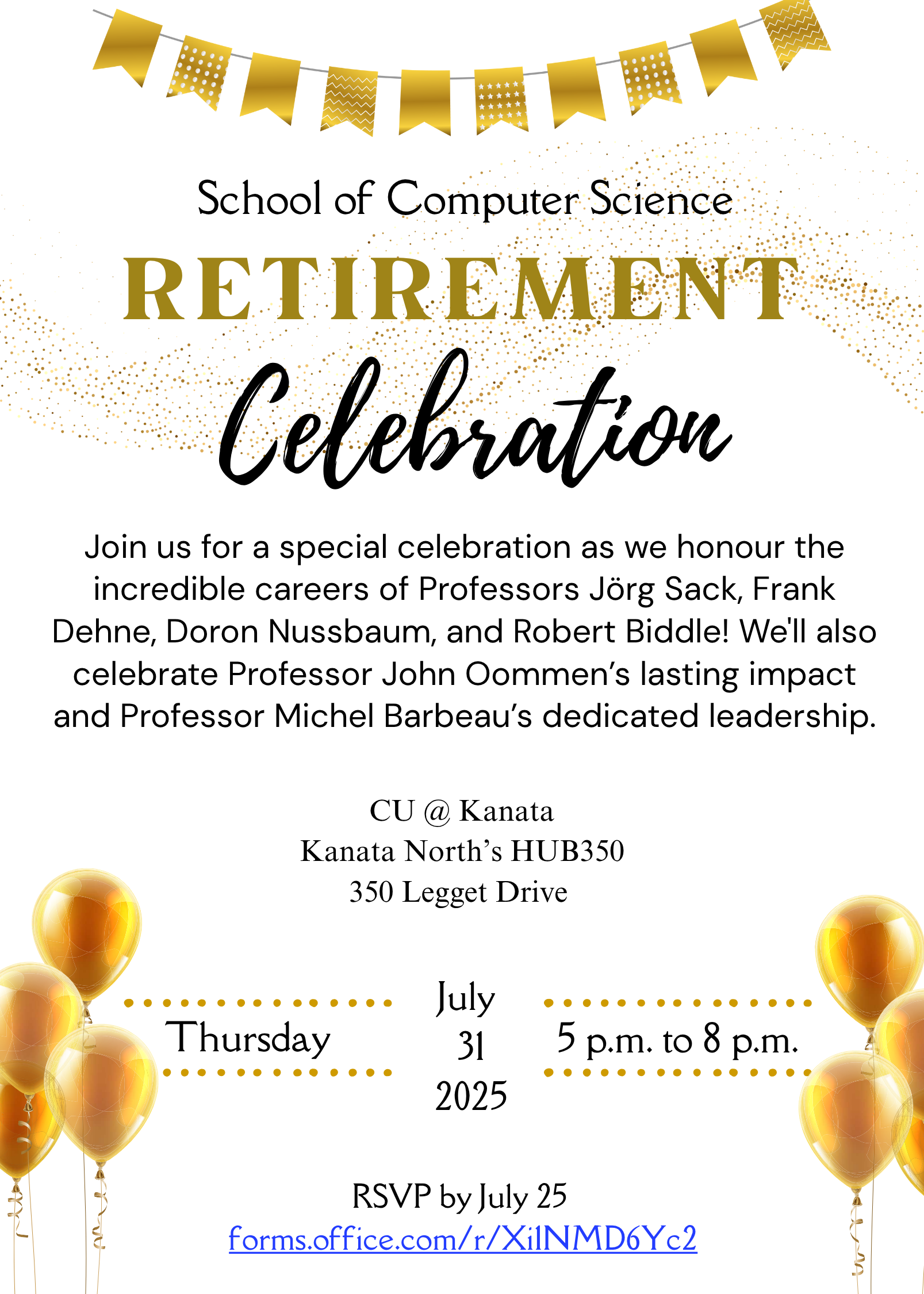 Event posted for SCS Retiree celebration on July 31, 2025 