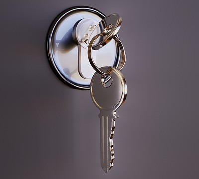 Picture of lock and key