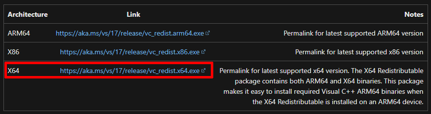 Visual C++ Redistributable Download