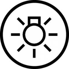 Icon indicating bright lights