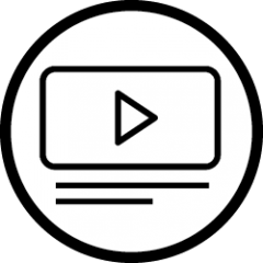 Icon indicating described video