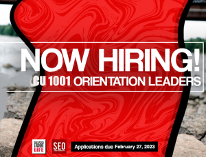 View Quicklink: Now Hiring - CU 1001 Orientation Leaders