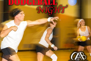 Students in a gym and throwing a dodgeball.