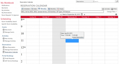 7 using the reservation calendar scheduling and examination services