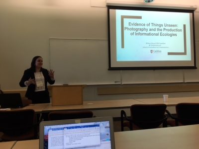 Ph.D. student Bethany Berard presenting at 2019 CCA Conference.