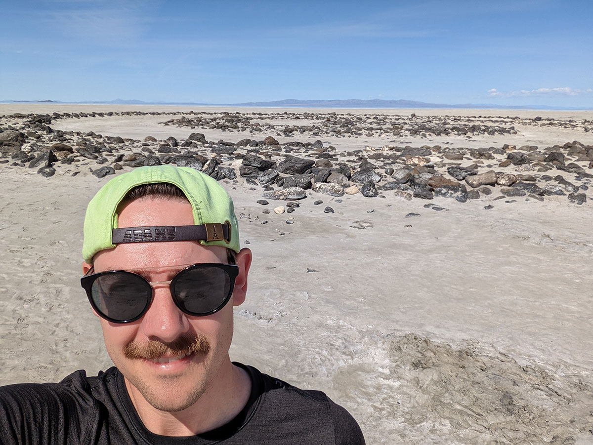 Liam at Spiral Jetty