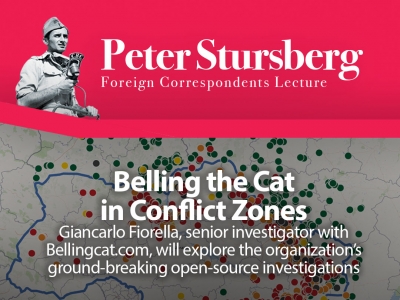 Photo for the news post: Bellingcat work in conflict zones is the focus of this year’s Stursberg lecture