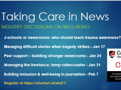 Photo for the news post: Online forums to examine best practices for mental health in the journalism industry