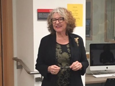 Photo for the news post: Prof. Kathryn O’Hara marks her last Midweek class