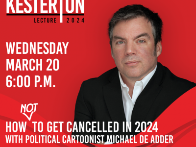 Photo for the news post: Political cartoonist Michael de Adder to deliver 2024 Kesterton Lecture