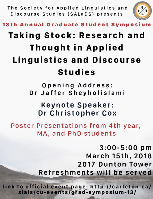 Poster for graduate symposium