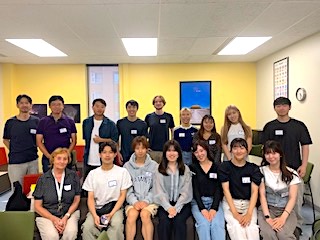 Group shot of visiting students