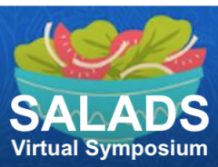 SALADS Virtual Symposium overlaid on picture of salad bowl