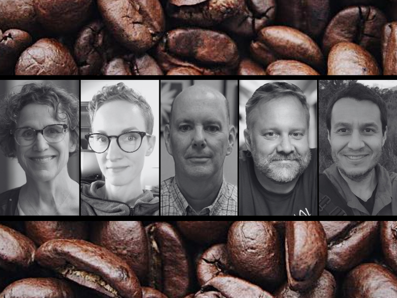 Image of professors Peggy Hartwick, Beth MacLeod, Don Myles, Geoff Pinchbeck, and Brian Strong