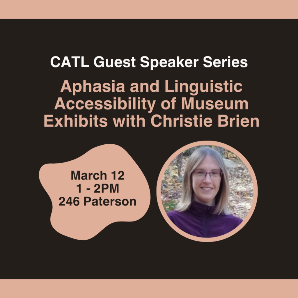CATL Speaker Series presents Christie Brien