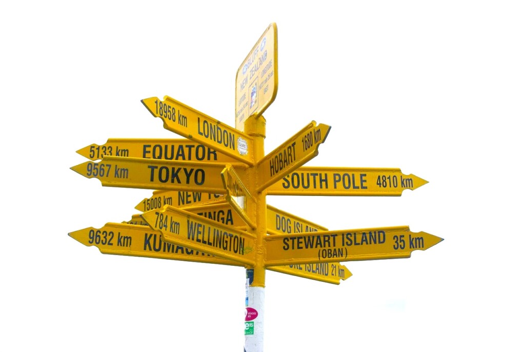 signpost with many directions
