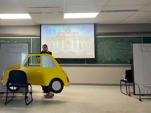 Students present play based on the book "Amore e Cappuccino"