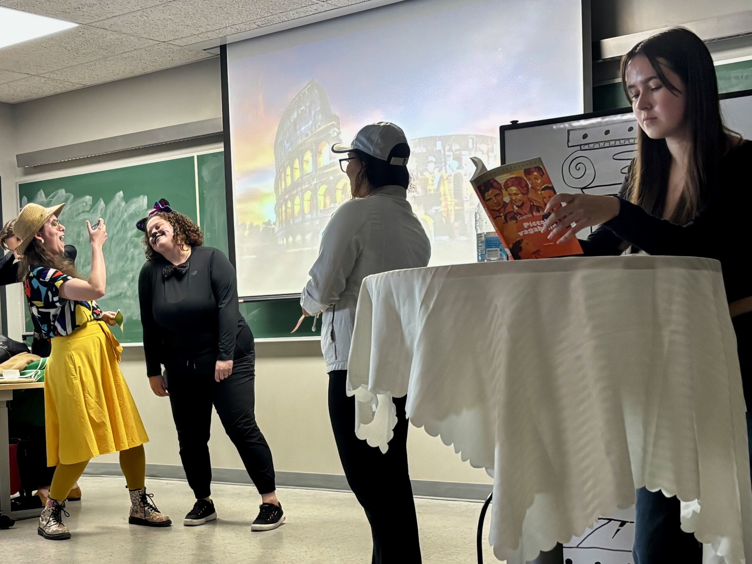 Students present play based on the book "Amore e Cappuccino"