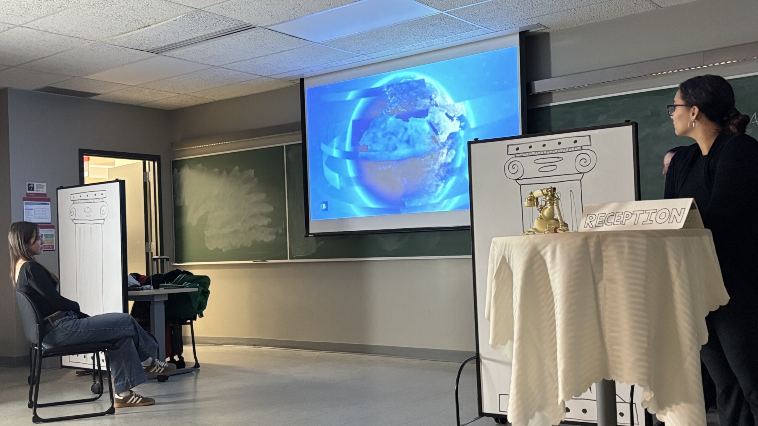 Students performing during Italofonia event