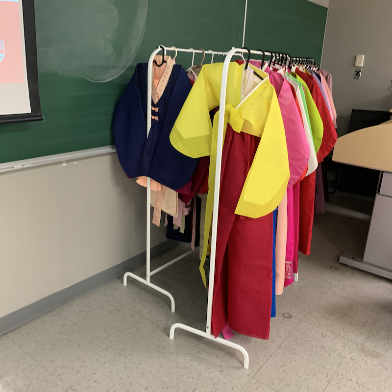 Image of hanbok on hangers