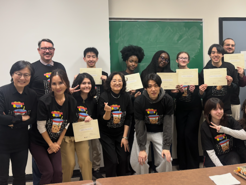 Participants in the Korean speech contest