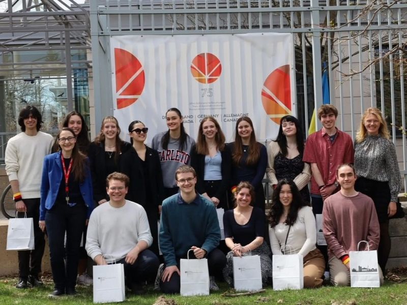 Group of students at German Embassy in Ottawa