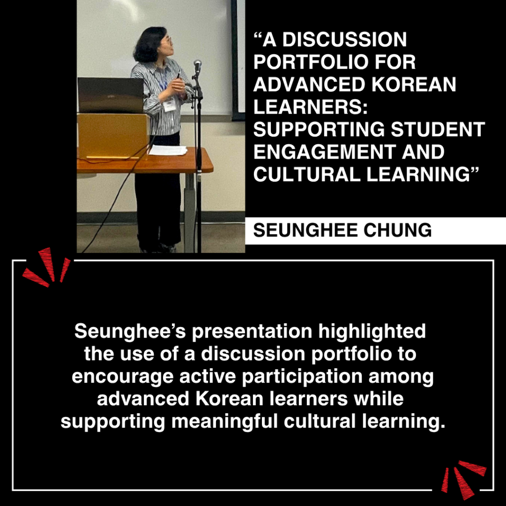 Seunghee's presentation highlighted the use of a discussion portfolio to encourage active participation among...