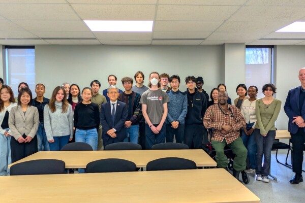 Group shot showing all students, Japanese instructors, His Excellency the Ambassador of Japan, and Director Myles