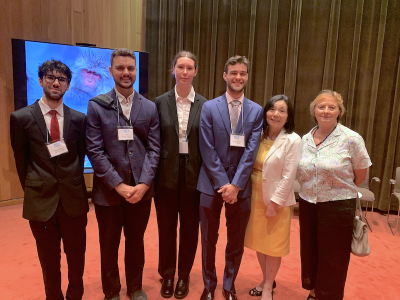 Outgoing JET students and two Japanese language instructors.