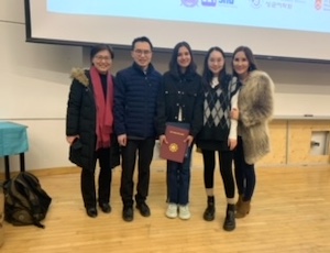 Group of Carleton contestants with Soyoung and HyounJeong