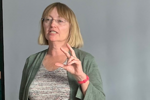 Marie Odile gestures